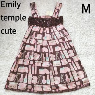 エミリーテンプルキュート(Emily Temple cute)の【未使用】エミリーテンプルキュート ワンピース コスメ ピンク フリル リボン(ひざ丈ワンピース)