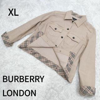 バーバリー(BURBERRY)の【美品】バーバリー ロンドン デニムジャケット ノバチェック 大きいサイズ(Gジャン/デニムジャケット)