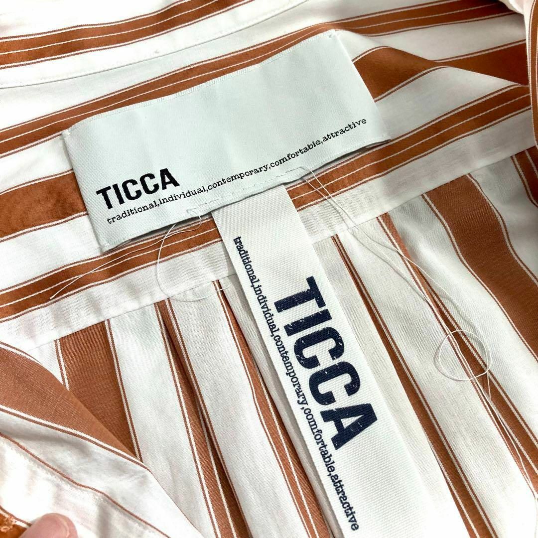 TICCA(ティッカ)の美品 ティッカ スクエアロングシャツワンピース ストライプ レディースのワンピース(ロングワンピース/マキシワンピース)の商品写真