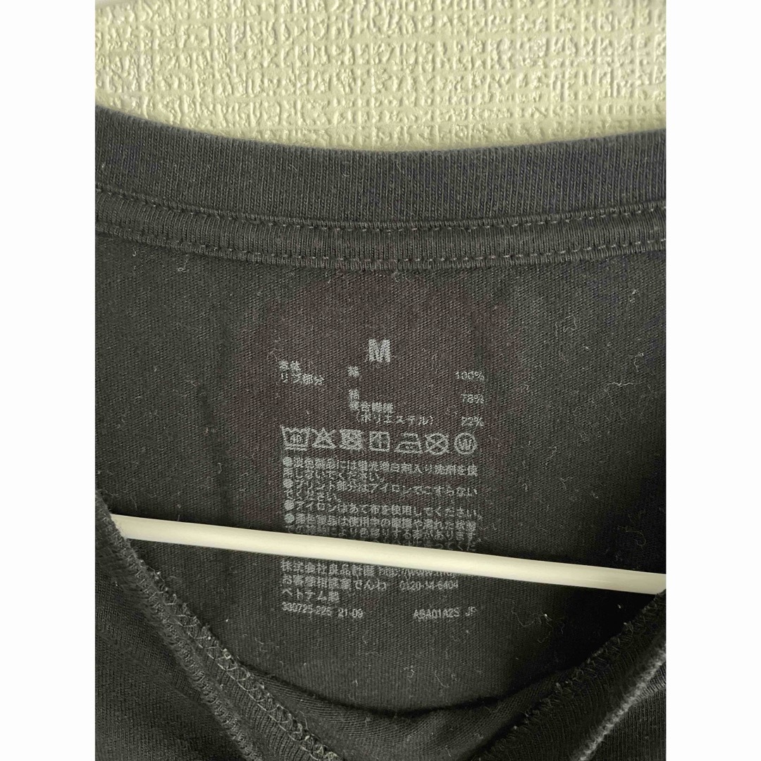 MUJI (無印良品)(ムジルシリョウヒン)の無印　黒Tシャツ　メンズ メンズのトップス(Tシャツ/カットソー(半袖/袖なし))の商品写真