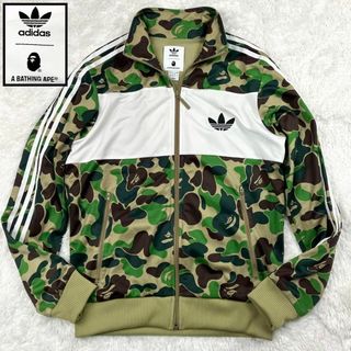 アベイシングエイプ(A BATHING APE)の美品✨adidas × A BATHING APE トラックジャケット 迷彩 猿(ジャージ)