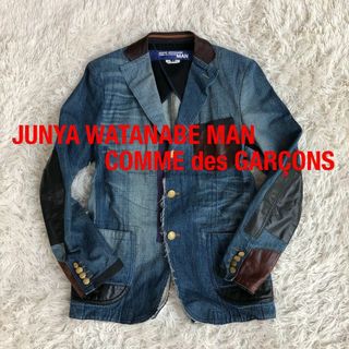 ジュンヤワタナベコムデギャルソン(JUNYA WATANABE COMME des GARCONS)のJUNYA WATANABE MANコムデギャルソンデニムジャケットパッチワーク(Gジャン/デニムジャケット)