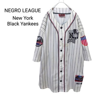 ヴィンテージ(VINTAGE)の【NLB】希少 ニューヨークブラックヤンキース ベースボールシャツ A-1948(シャツ)