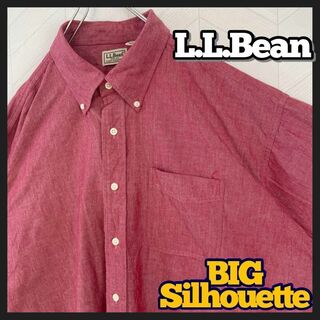 エルエルビーン(L.L.Bean)の美品 L.L.Bean シャツ 長袖 無地 シンプル オーバーサイズ USA古着(シャツ)
