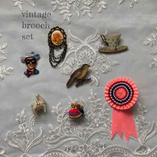 ブローチ　セット　まとめ売り　vintage(ブローチ/コサージュ)