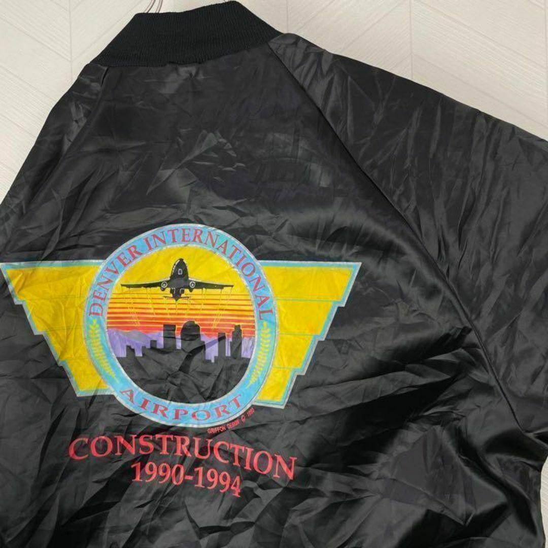 激レア 1992年 USA製 スタジャン ナイロン 飛行機 極太アーム ゆるだぼ メンズのジャケット/アウター(スタジャン)の商品写真