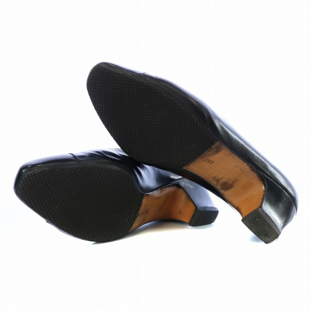 Salvatore Ferragamo(サルヴァトーレフェラガモ)のサルヴァトーレフェラガモ パンプス ラウンドトゥ 4.5 22.0cm 黒 レディースの靴/シューズ(ハイヒール/パンプス)の商品写真