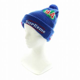 シュプリーム(Supreme)のSUPREME 17AW Leaf Beanie ニット帽 ボンボン付き 青(その他)