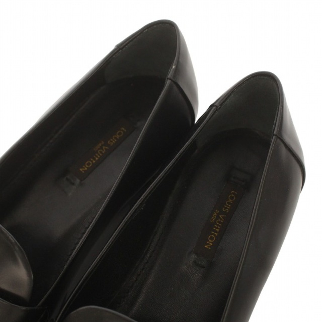 LOUIS VUITTON(ルイヴィトン)のルイヴィトン コインローファー レザー ゴールド金具 36.5 23.5cm 黒 レディースの靴/シューズ(ローファー/革靴)の商品写真