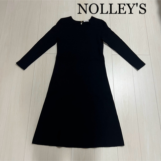 NOLLEY'S - NOLLEY'S   黒　ブラック　ニット　ワンピース　サイズ38