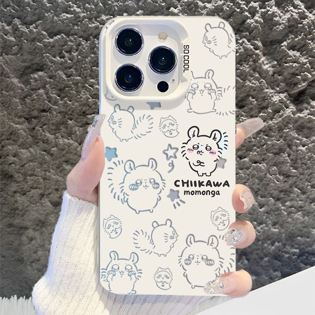 iPhone X用 ちいかわ ハチワレ モモンガ うさぎ カバー ケースの iPhone X用 ちいかわ ハチワレ モモンガ うさぎ カバー ケースの