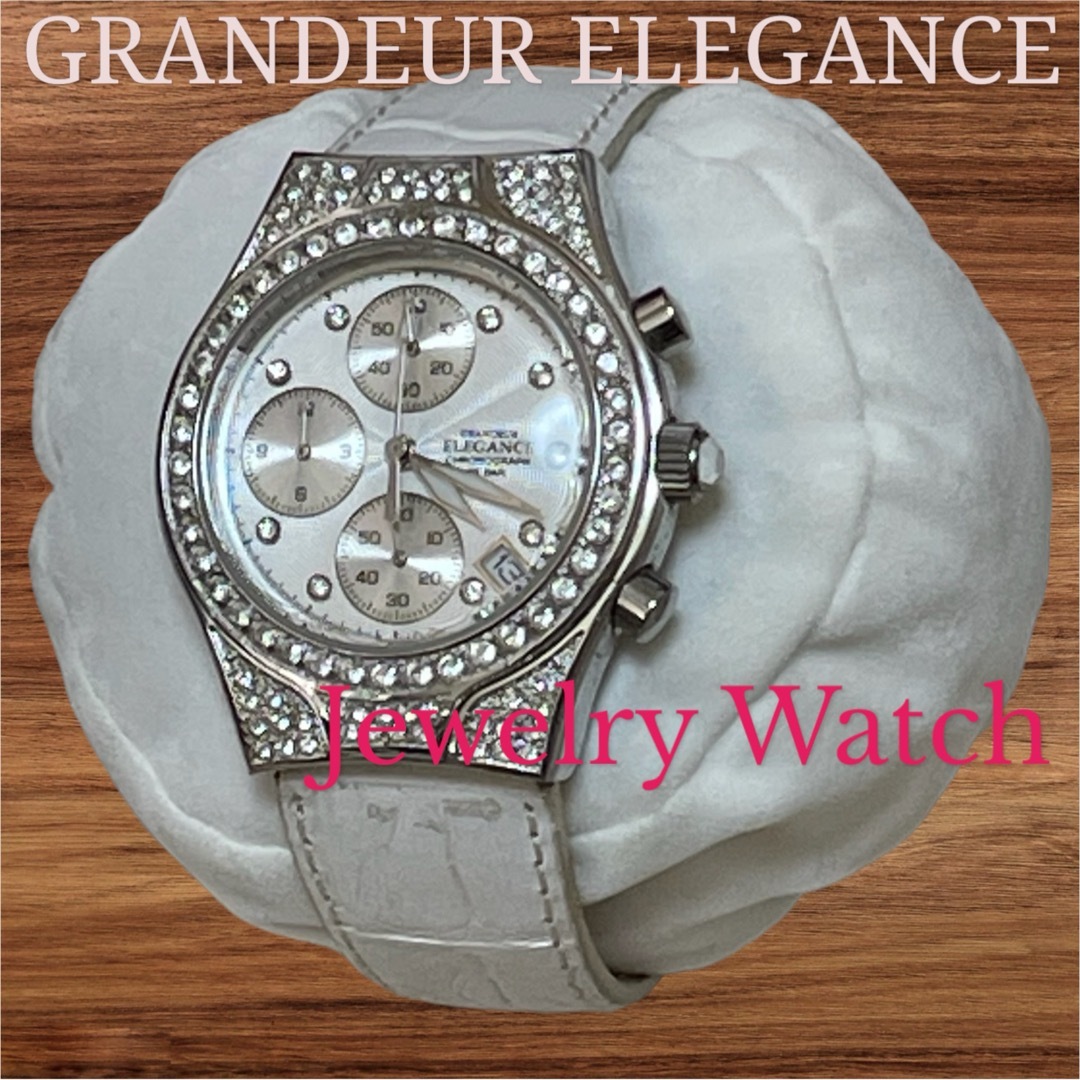 GRANDEUR(グランドール)のGRANDEUR ELEGANCE  ジュエリー ウォッチ ホワイト 腕時計 レディースのファッション小物(腕時計)の商品写真