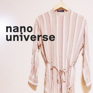 ナノユニバース(nano・universe)のnano universe ナノユニバース　シャツ　チュニック　長袖　ストライプ(シャツ/ブラウス(長袖/七分))