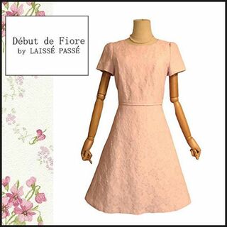 【Debut de Fiore】ワンピース　フラワー刺繍　ピンク　38　フレア