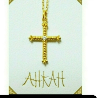 アーカー(AHKAH)のK18 AHKAH クレオクロス ダイヤモンドネックレス(ネックレス)