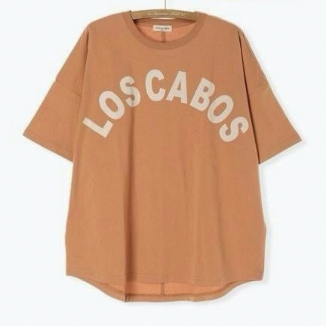 SM2(サマンサモスモス)のSM2 前プリントビッグT オレンジ フリーサイズ レディースのトップス(Tシャツ(半袖/袖なし))の商品写真