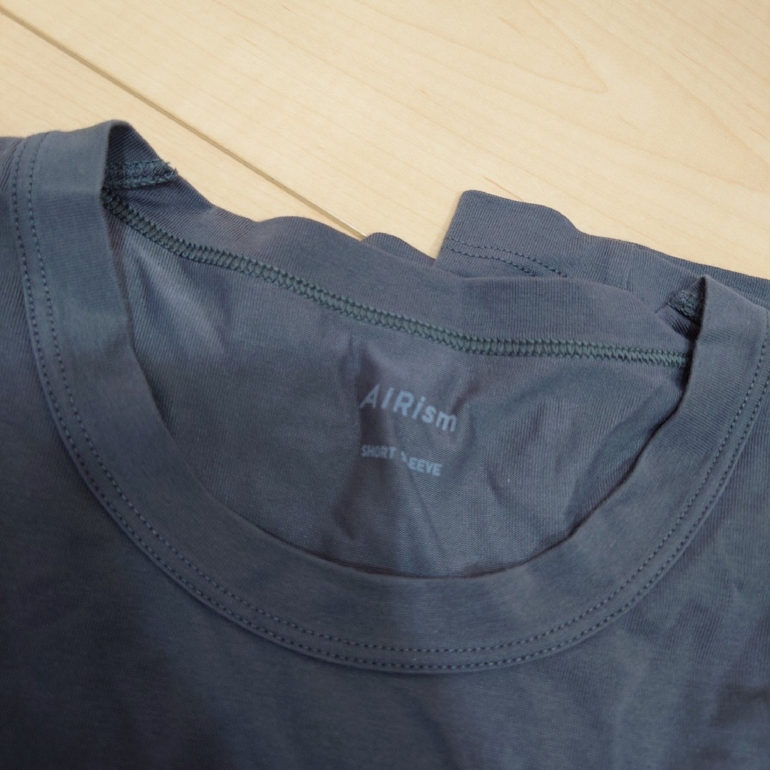 UNIQLO(ユニクロ)のUNIQLO　エアリズム　SHORT SLEEVE　メンズ　Sサイズ メンズのトップス(Tシャツ/カットソー(半袖/袖なし))の商品写真