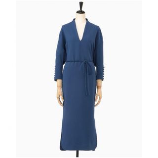 mame　IVolume Sleeves V-Neck Dress