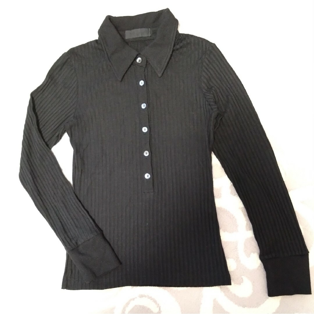 MARY QUANT(マリークワント)のマリークワント　ブラック襟付きニット レディースのトップス(ニット/セーター)の商品写真