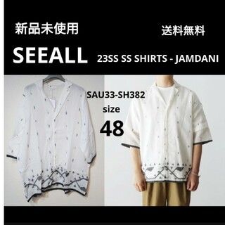 新品 SEEALL シーオール 23SS オープンカラーシャツ サイズ48(シャツ)