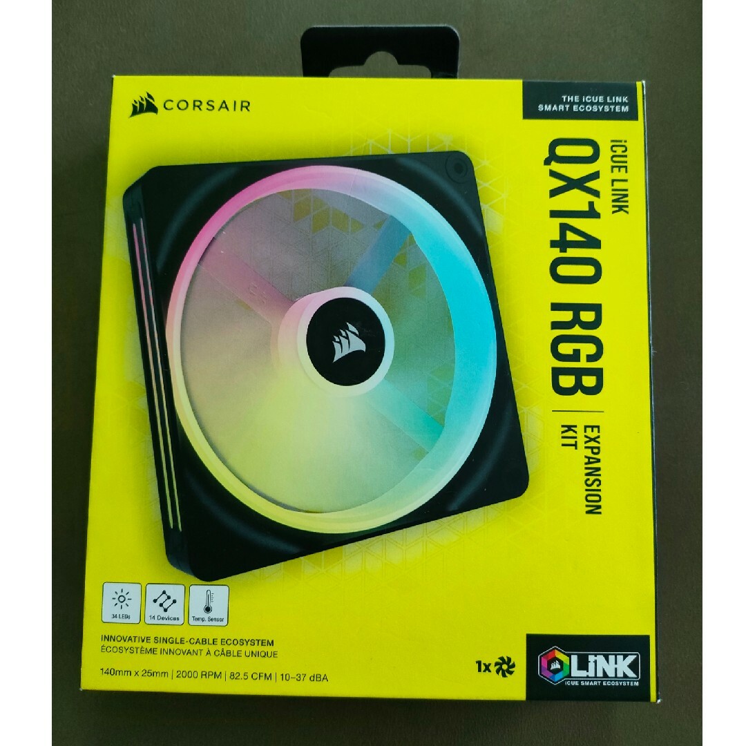 CORSAIR iCUE LINK QX140 RGB 拡張キット 140mm スマホ/家電/カメラのPC/タブレット(PCパーツ)の商品写真