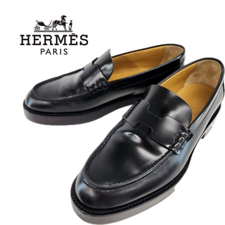 Hermes - 【HERMES】 【Hour loafer 37 ブラック Hロゴ アワーローファー 】