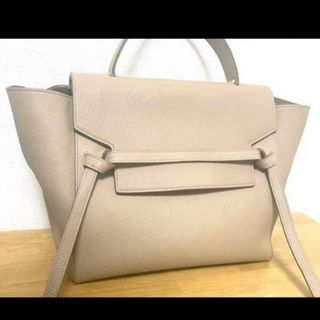 セリーヌ(celine)のCELINE ベルトバッグ ミニ ライトトープ ベージュ セリーヌ(トートバッグ)