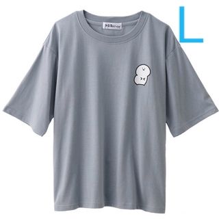 お文具といっしょ　パシオス　Tシャツ　ブルーグレー Lサイズ(Tシャツ(半袖/袖なし))