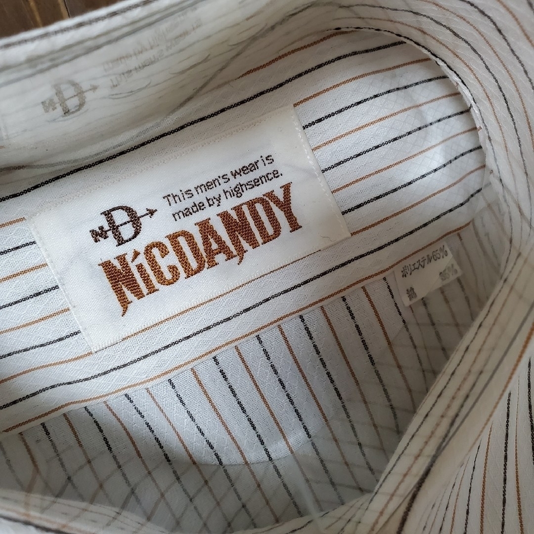 【NiCDANDY】 ワイシャツ ストライプ 半袖 メンズ メンズのトップス(シャツ)の商品写真