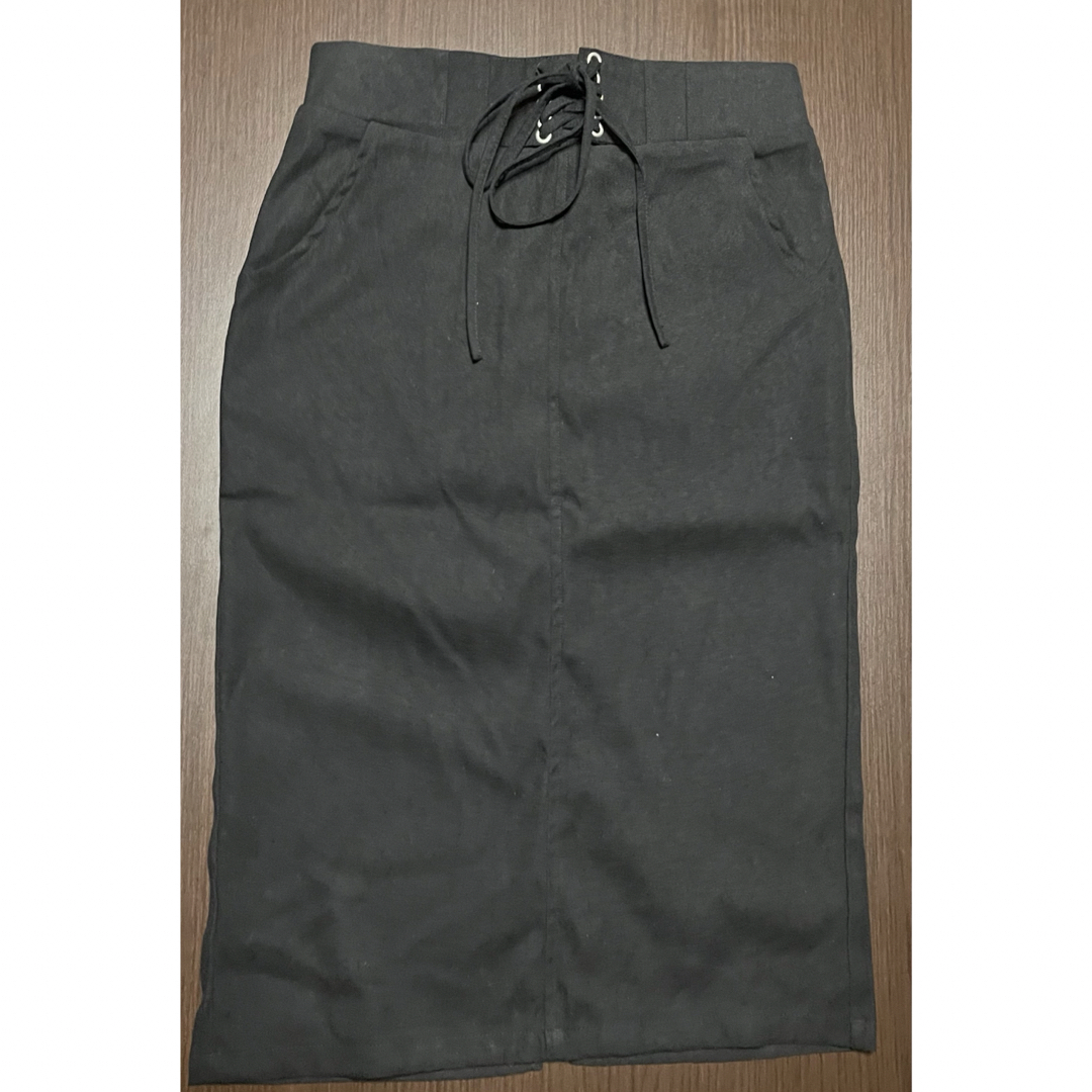 ANAP アナップ バックスリットリボンタイトスカート 黒 レディースのスカート(ロングスカート)の商品写真