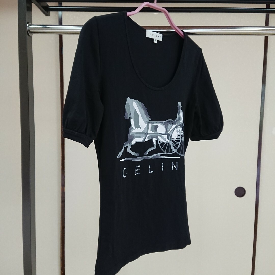 celine(セリーヌ)のCELINE サルキーロゴ 輪馬車 リンガーT レディースのトップス(カットソー(半袖/袖なし))の商品写真