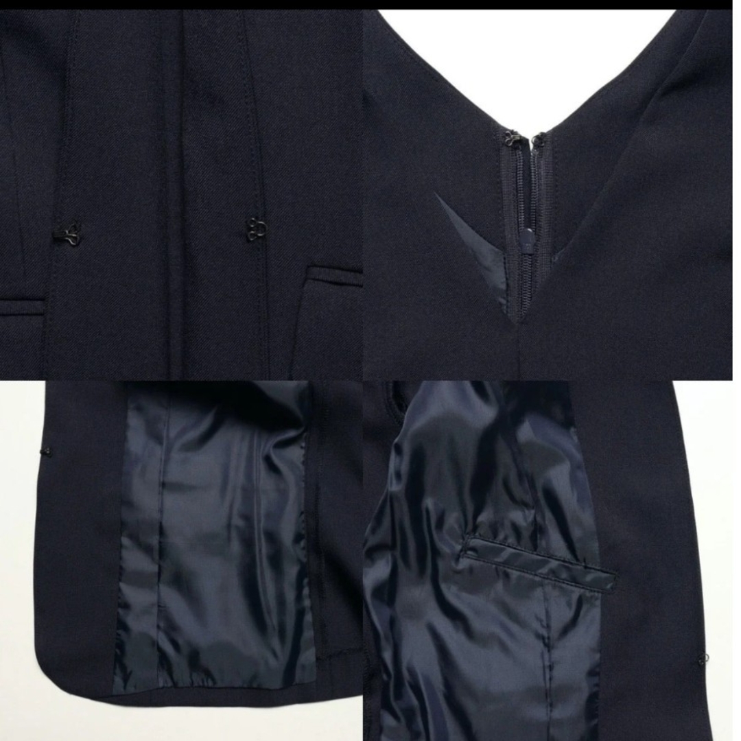 GeeRA(ジーラ)のジーラ GeeRA 4点スーツ　洗える！通勤トレンド4点スーツ　新品　就活　黒 レディースのフォーマル/ドレス(スーツ)の商品写真