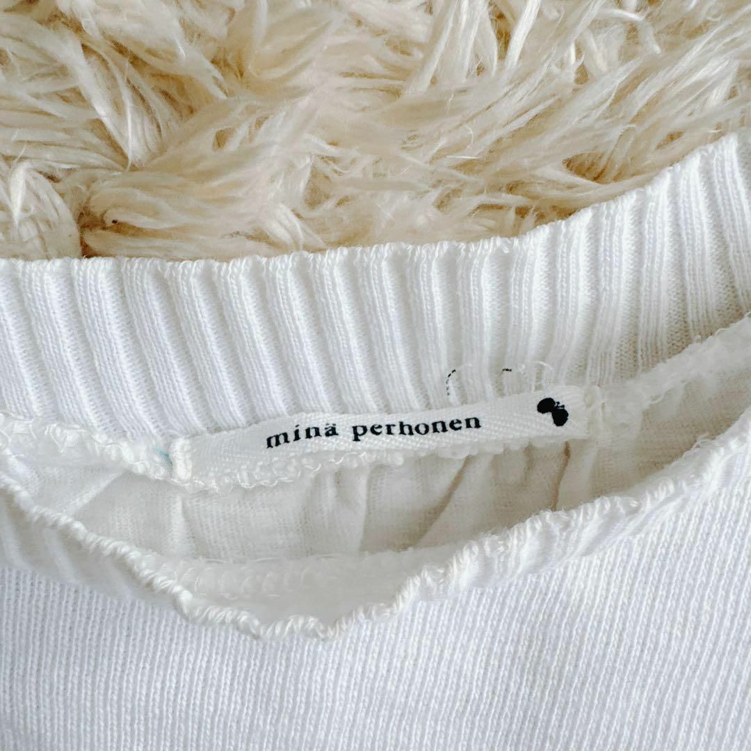 mina perhonen(ミナペルホネン)のミナペルホネン　コットンニット　ワンダーガール　ホワイト レディースのトップス(ニット/セーター)の商品写真