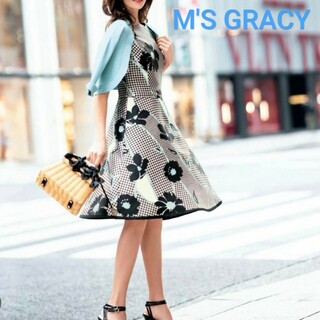 M'S GRACY - M'S GRACY エムズグレイシー カタログ掲載ワンピース 花柄 チェック40