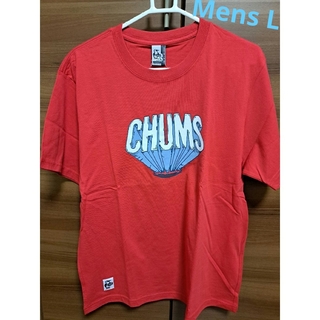 チャムス(CHUMS)のCHUMS 半袖 Tシャツ 赤 Mens L(Tシャツ/カットソー(半袖/袖なし))