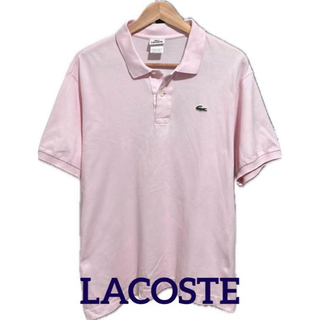 ラコステ(LACOSTE)のラコステ　ポロシャツ　リラックスフィット　オーバーサイズ　ピンク　LACOSTE(ポロシャツ)