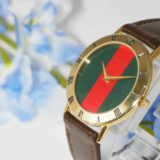 Gucci - グッチ GUCCI シェリーライン 革ベルト メンズ 腕時計 C415