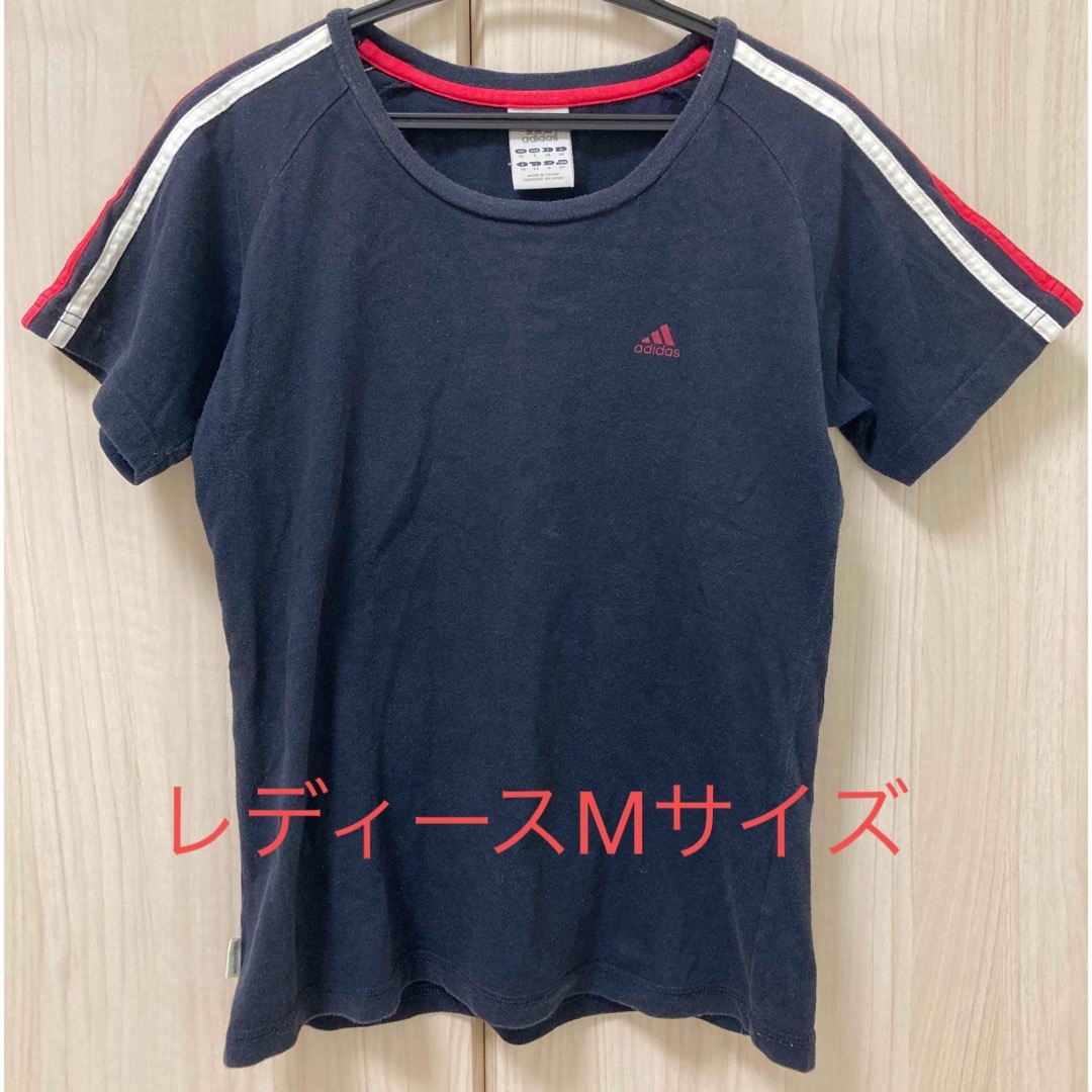 adidas(アディダス)のセール☆adidas☆レディース　紺Tシャツ レディースのトップス(Tシャツ(半袖/袖なし))の商品写真