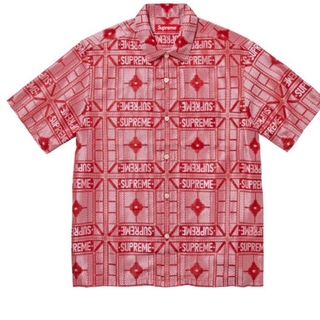 シュプリーム(Supreme)のSupreme Tray Jacquard S/S Shirt red xl(Tシャツ/カットソー(半袖/袖なし))