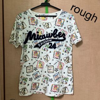 ラフ 半袖Tシャツ ロゴ アップリケ サル 鳥 女の子