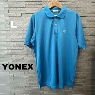 YONEX - ヨネックス メンズ 半袖 ポロシャツ Lサイズ 青 テニス バドミントン ウェア