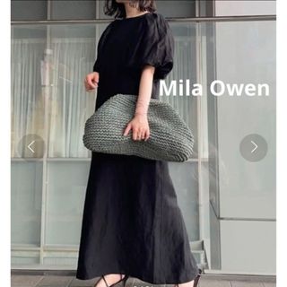 Mila Owen - Mila Owen ミラオーウェン ボリュームスリーブ ワンピース ブラック