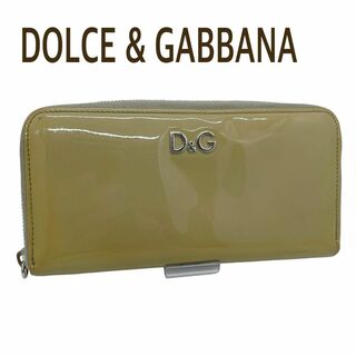 ドルチェアンドガッバーナ(DOLCE&GABBANA)のDOLCE & GABBANA  長財布　カーキ　ラウンドファスナー(財布)