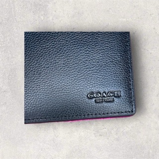 コーチ(COACH)の【新品・未使用】　コーチ　折財布　ブラック　メンズ(折り財布)