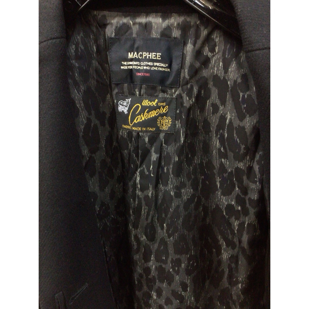 MACPHEE(マカフィー)のマカフィー　ウールカシミヤチェスターコート　ブラック レディースのジャケット/アウター(チェスターコート)の商品写真