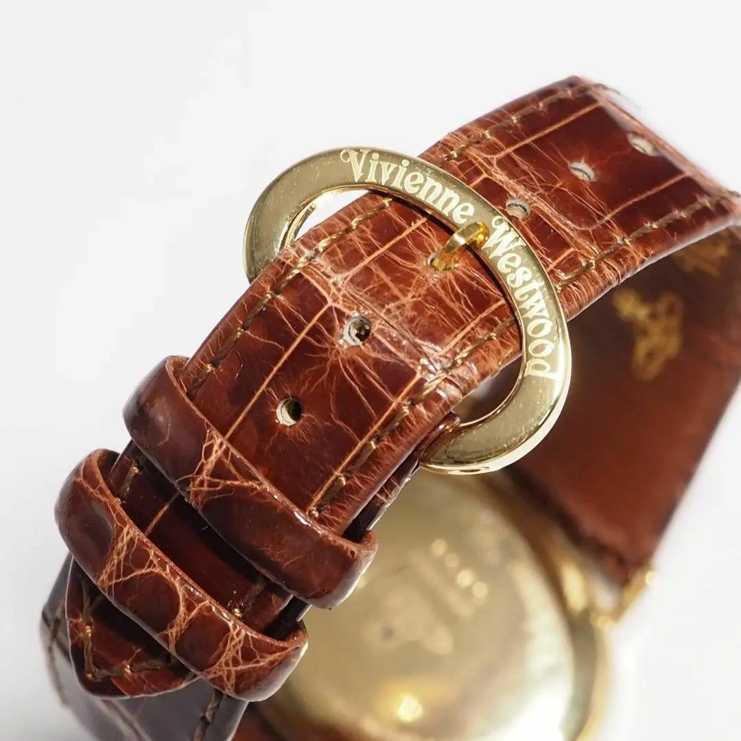 Vivienne Westwood(ヴィヴィアンウエストウッド)のヴィヴィアンウエストウッド 革ベルト レディース 腕時計 ゴールド 箱 C423 レディースのファッション小物(腕時計)の商品写真