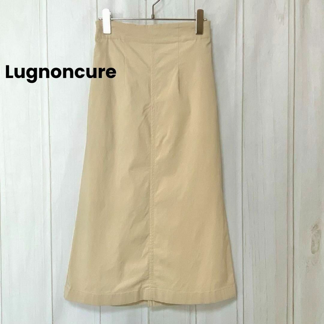 Lugnoncure(ルノンキュール)のst959 Lugnoncureルノンキュール/ストレッチロングスカートベージュ レディースのスカート(ロングスカート)の商品写真