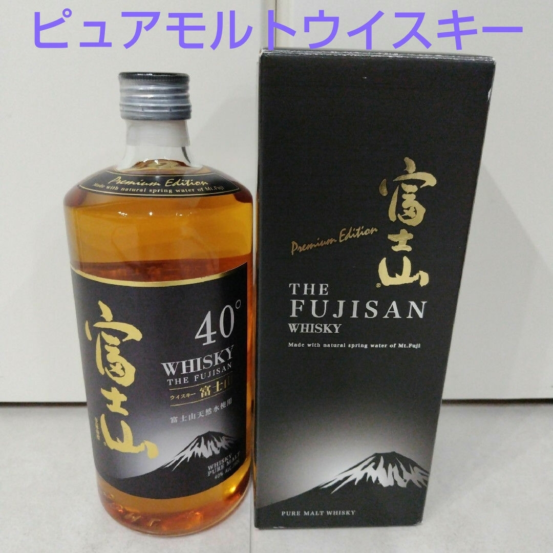 終売品　ウイスキー富士山　ピュアモルトウイスキー　750ml　40% 食品/飲料/酒の酒(ウイスキー)の商品写真