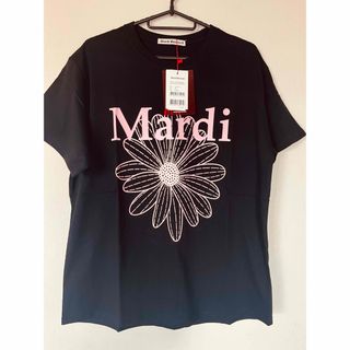 mardi mercredi マルディメクルディ Tシャツ ブラック ピンク(Tシャツ(半袖/袖なし))