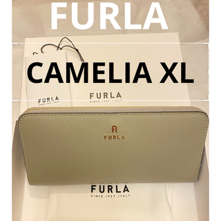 Furla - フルラ FURLA 長財布 カメリア　CAMELIA XL ジップ　グレー